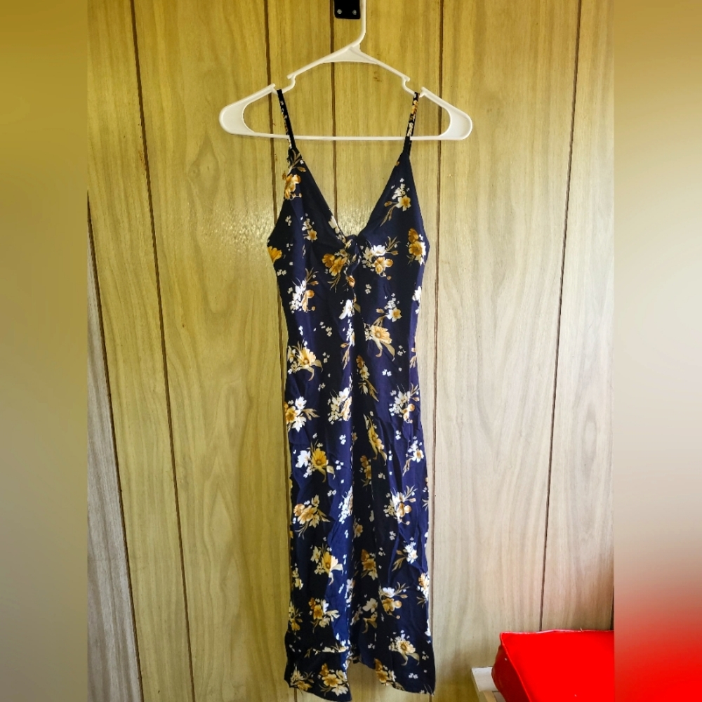 Womens Midi Floral Flowy Sundress